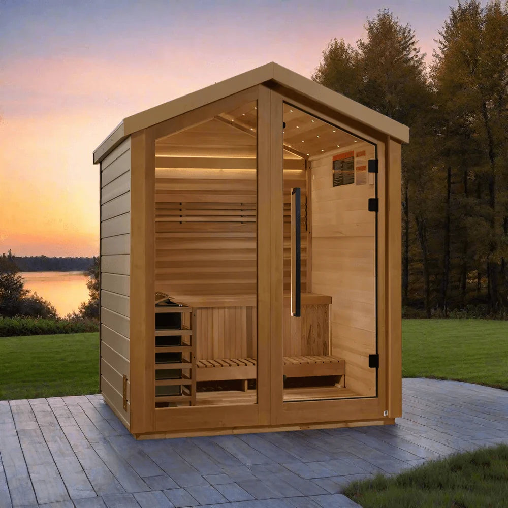 Golden Designs Savonlinna 3-Person Outdoor Traditional Sauna Golden Designs