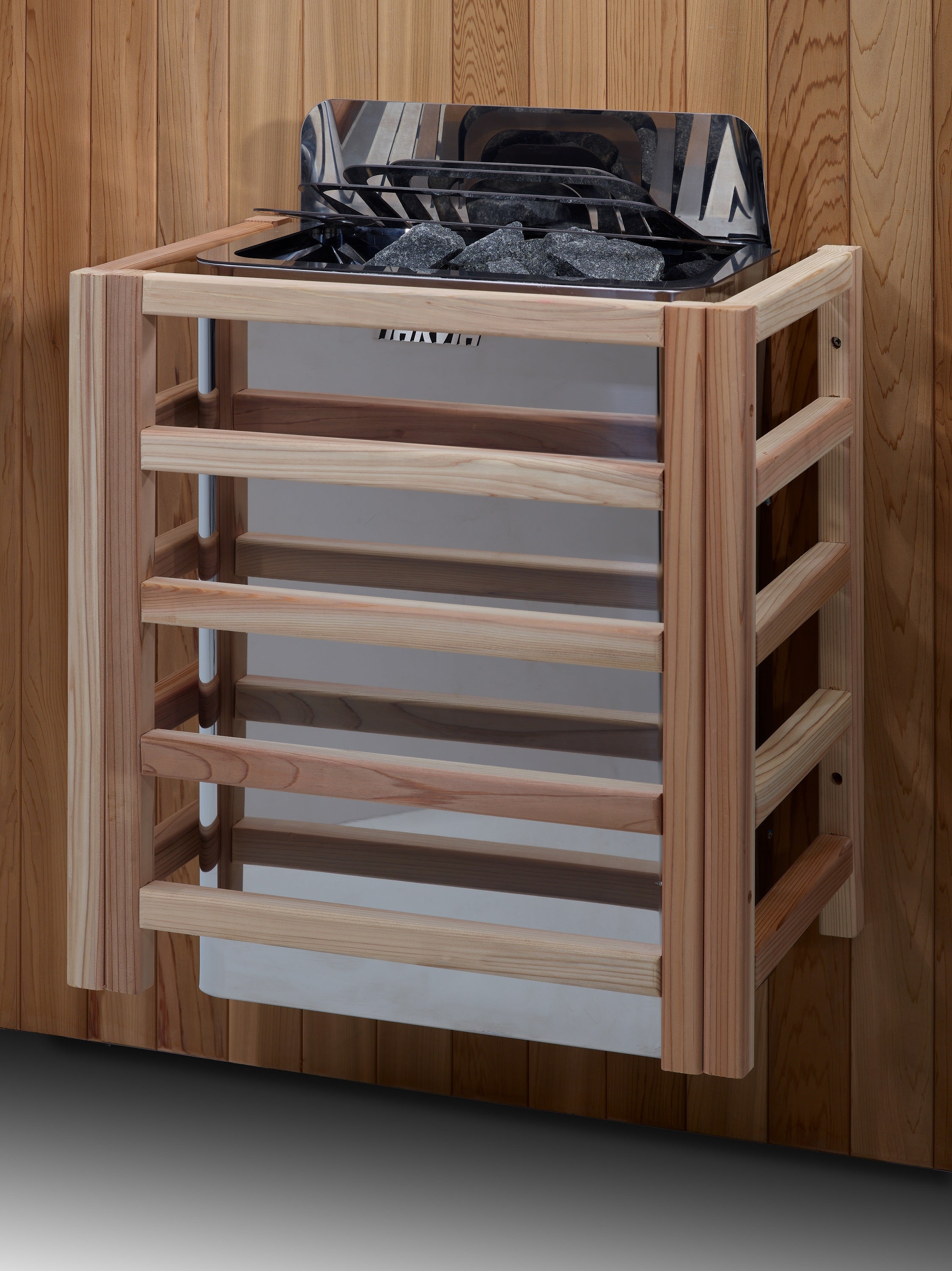 Golden Designs Toledo 6 Person Hybrid Sauna | Full Spectrum & Harvia Stove