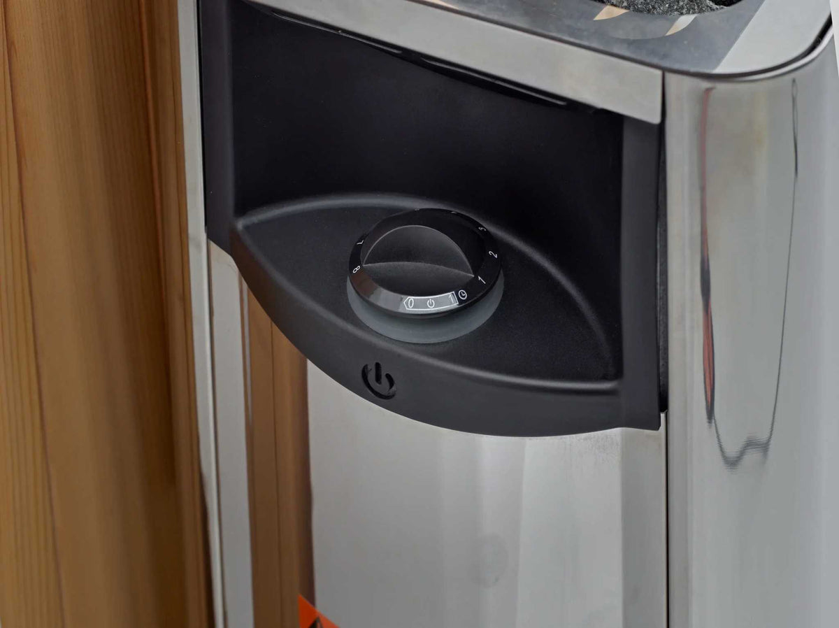 Golden Designs Toledo 6 Person Hybrid Sauna | Full Spectrum & Harvia Stove - Sauna Luxuries