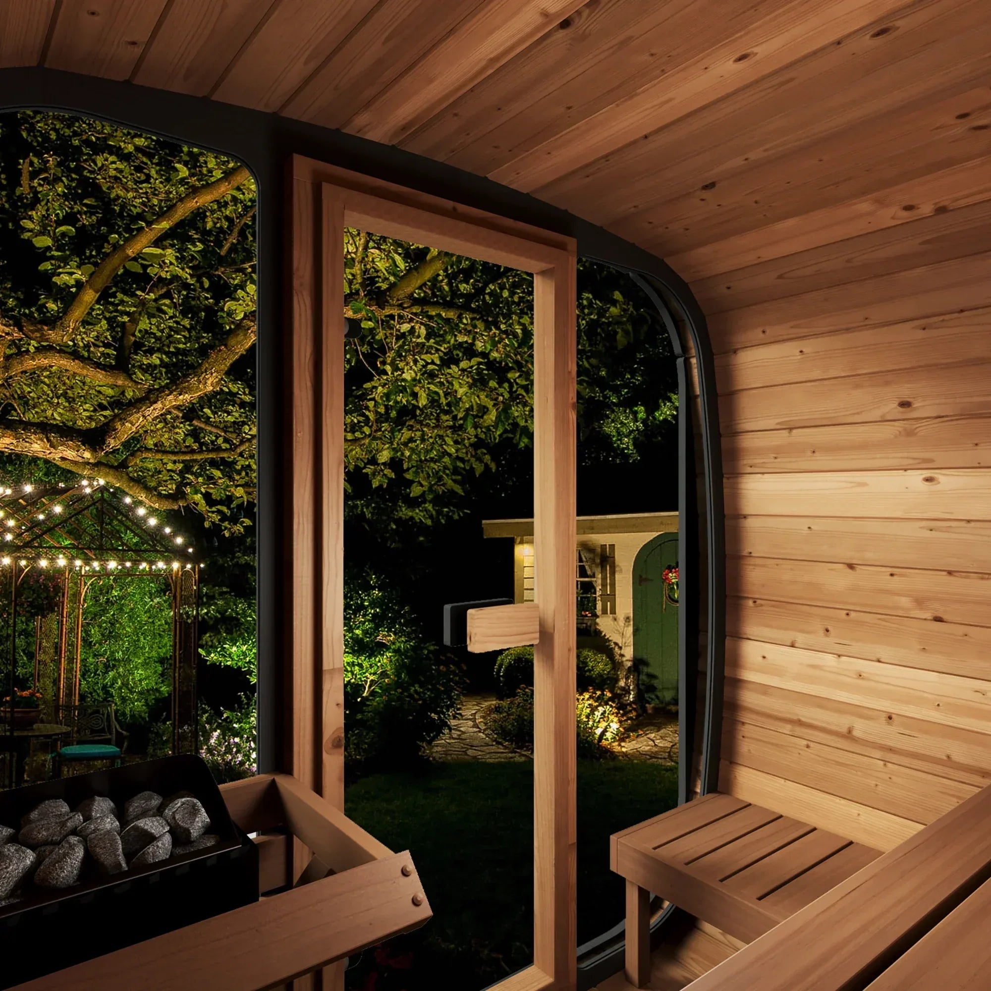 SaunaLife CL4G Cube Outdoor Sauna for Three