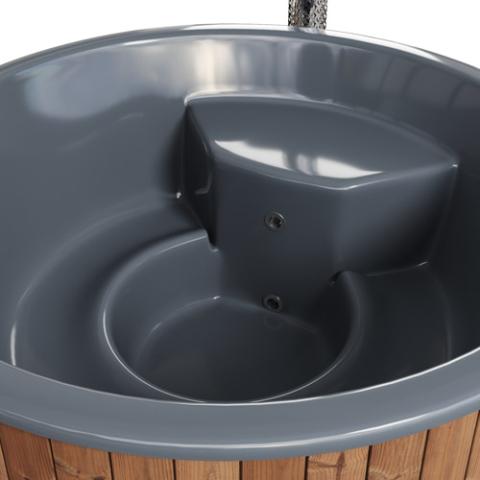 SaunaLife S6N 7-Person Outdoor Wood-Burning Hot Tub Sauna Luxuries