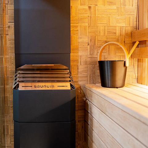 Saunum AIR 5 5kW Sauna Heater with Climate Equalizer – Nordic Black Saunum