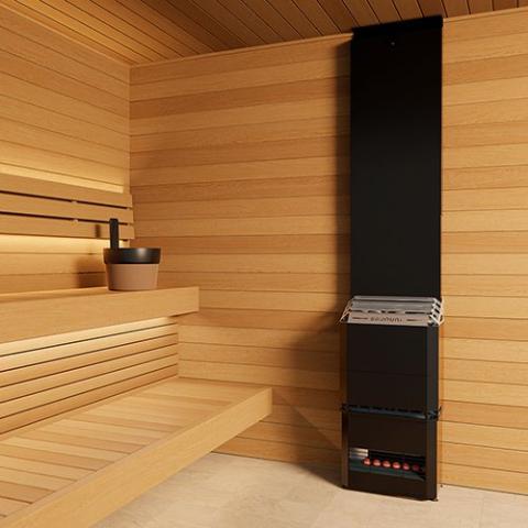 Saunum AIR 5 5kW Sauna Heater with Climate Equalizer – Nordic Black Saunum