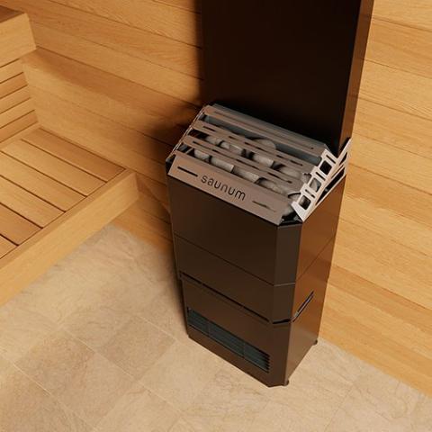 Saunum AIR 5 5kW Sauna Heater with Climate Equalizer – Nordic Black Saunum