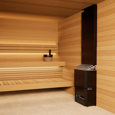 Saunum AIR 5 5kW Sauna Heater with Climate Equalizer – Nordic Black Saunum
