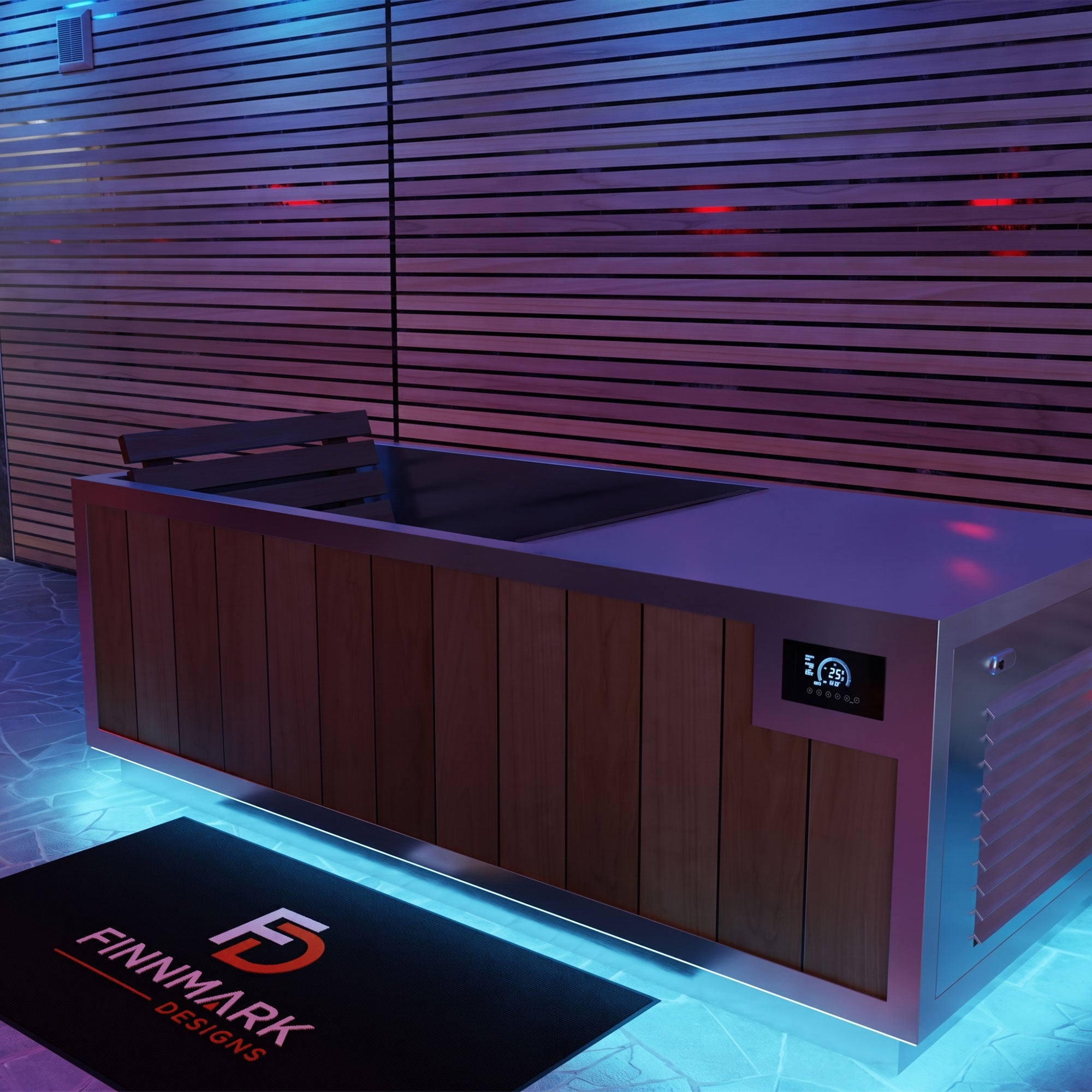 Finnmark SoulCold touchscreen temperature control and integrated LED mood lighting