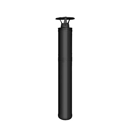 Harvia WHP1500M black steel sauna chimney kit with vertical chimney pipe and rain cap