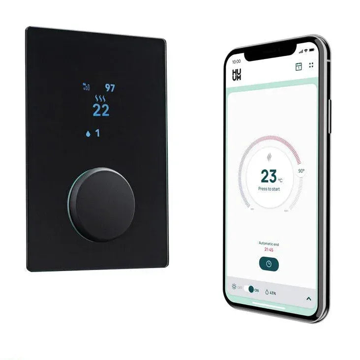 HUUM UKU Wi Fi Glass Black Sauna Control - Sauna Luxuries