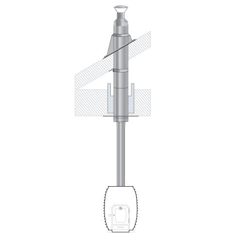 HUUM Thru Ceiling Chimney Kit for Sauna Wood Stoves