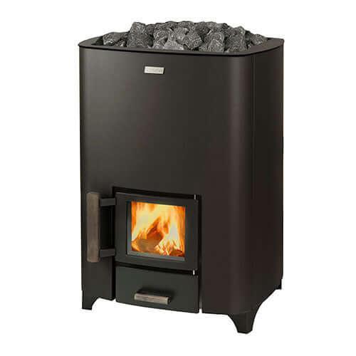Narvi NC 24 Black Wood Burning Sauna Stove - Sauna Luxuries