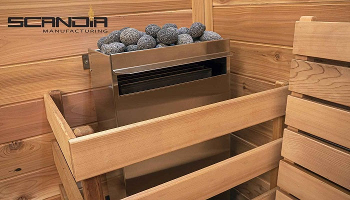 High-performance Scandia 12kW Electric Sauna Heater optimized for energy-efficient heating.