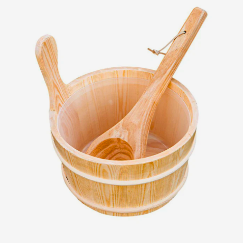 Scandia Sauna Bucket & Ladle Set – Premium Wooden Design – Crafted from high-quality natural wood, this set enhances your sauna experience with timeless Scandinavian craftsmanship.