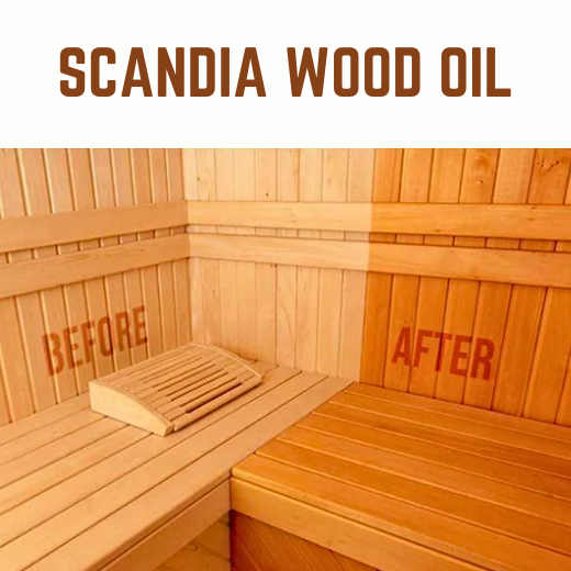 Scandia Sauna Wood Oil – Before & After Restoration – See the dramatic results of using premium sauna wood oil, restoring wood’s natural color, preventing drying, and enhancing durability.